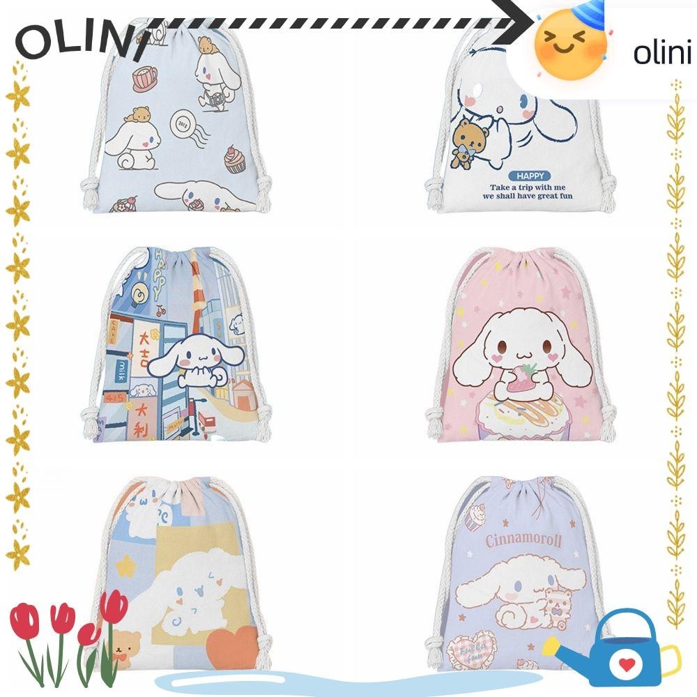 กระเป๋าเครื่องสําอาง OLINI, กระเป๋าเก็บเชือกรูดแบบพกพา, กระเป๋าการ์ตูน Cinnamoroll Sundries