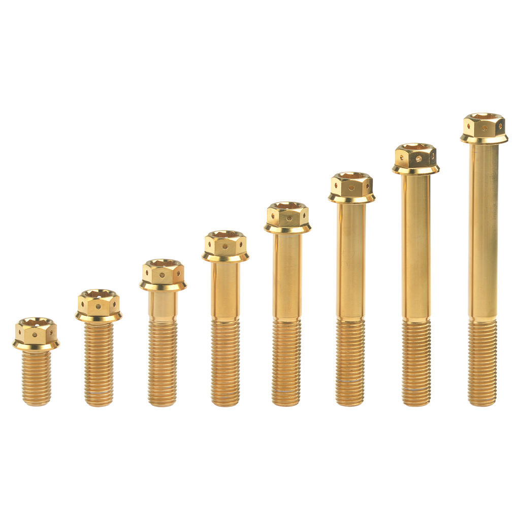 Wanyifa Titanium Bolt M10x20-90 มม.Pitch1.25/1.5 มม.หน้าแปลน Allen Key หัวสกรูสําหรับรถจักรยานยนต์ Calipers Refitted
