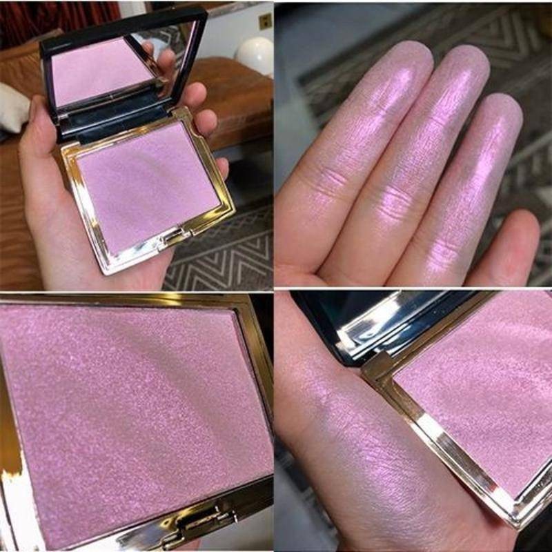 สีม ่ วงไฮไลท ์ Polarized Lavender Highlight Powder Blusher Diamond Highlight Cat 's Eye Powder กันน