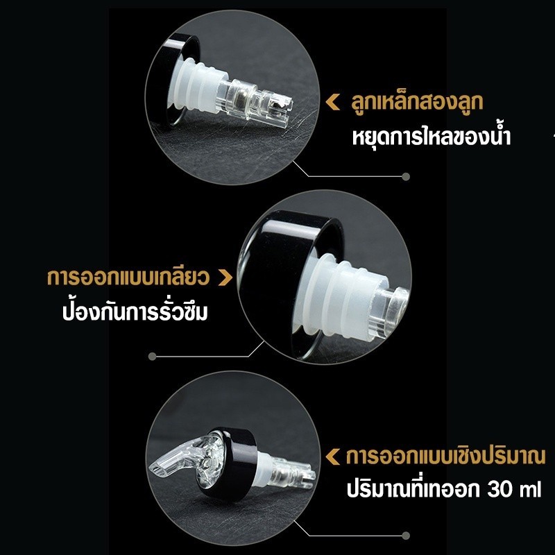 ☕จุกรินเหล้า 1/3/5 ฝา จุกรินเหล้า จุกรินเหล้าแบบหยุดไหลเองขนาด 15 ml 30 ml เเละ 45 ml ปากรินและท่ออากาศ - รูปที่ 3