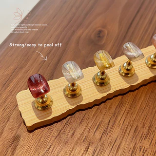 [maybeauty] 100 ชิ้น/แผ่นสีขาวรูปไข่เล็บสนับสนุนเทปกาวสองหน้าสําหรับเล็บทํางานแสดงเล็บปลอมขาตั้งจอแสดงผลเครื่องมือ {TH}