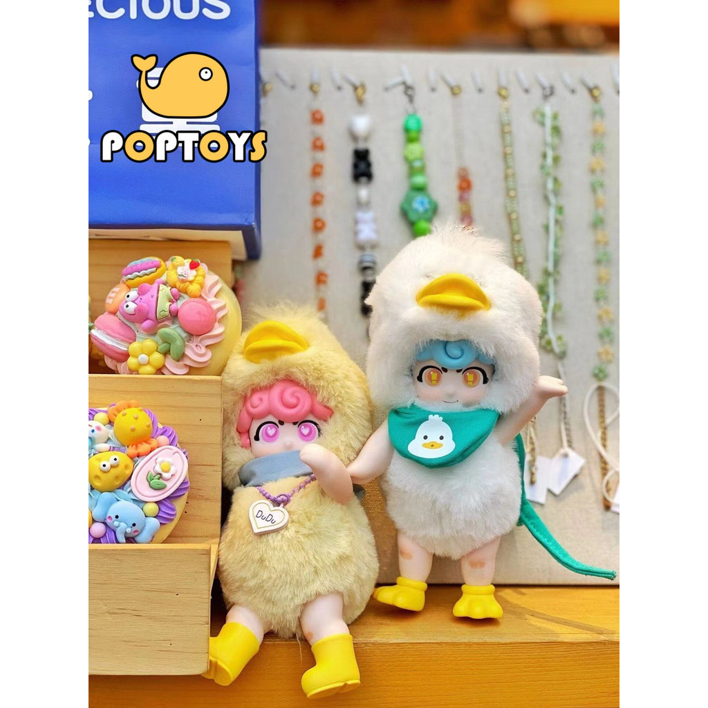 POPTOY เป็ดอนุบาลของเล่นตุ๊กตา dudu น่ารักเคลื่อนย้ายได้ตุ๊กตาตุ๊กตาตกแต่งโต๊ะของขวัญ