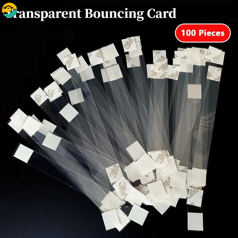 100 ชิ้น Pop โฆษณาผู้ถือป้ายชั้นวางป้ายแถบกาว/โปร่งใส Shake Wobble ราคาแท็กการ์ดจอแสดงผลเทปกาว