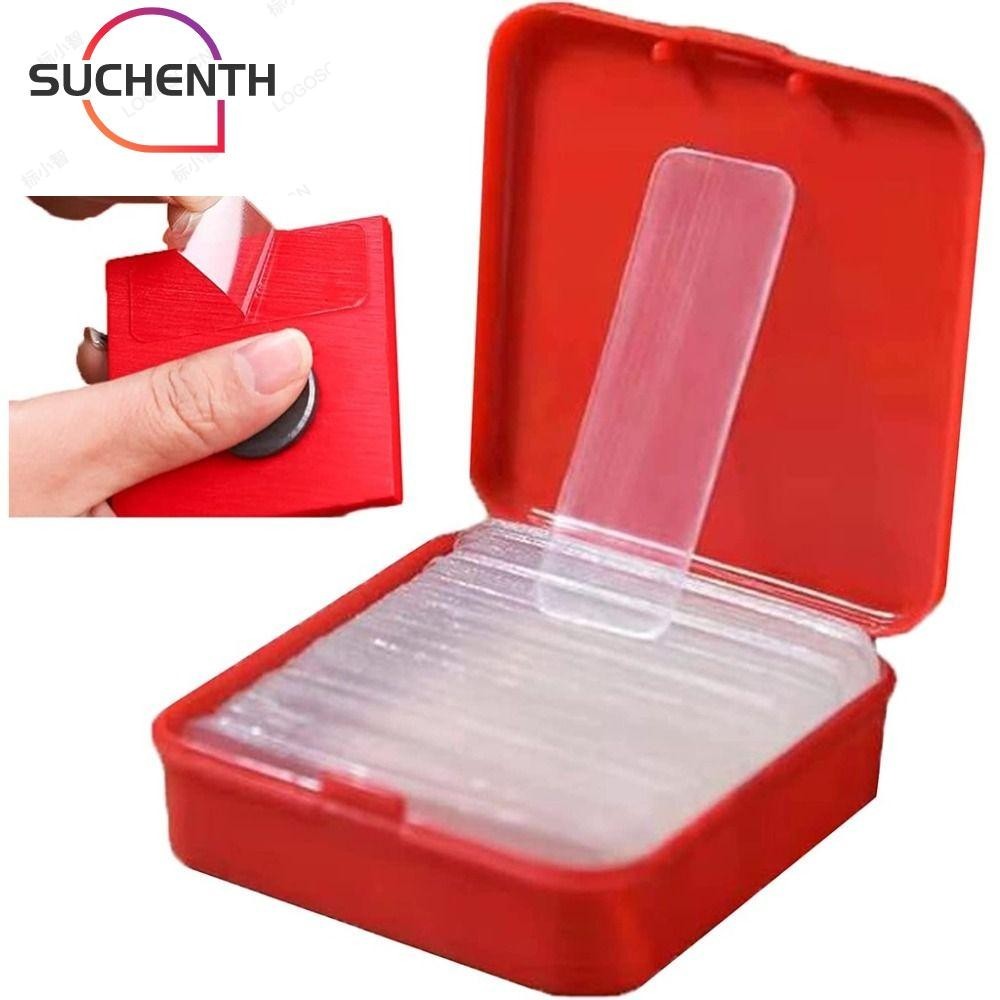 Suchenchen 60 ชิ้น/120 ชิ้นสติ๊กเกอร์ติดผนัง, ตัดได้กาวสองหน้าแบบใช้ซ้ําได้, มัลติฟังก์ชั่น Non-markin เทปกาวโปร่งใสที่ถอดออกได้