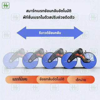 ส่งจากไทย ลูกกลิ้งบริหารหน้าท้อง แถมฟรีแผ่นรองเข่า สปริงดึงกลับ Gym genius รับประกัน ลูกกลิ้ง กล้ามท้อง ออกกําลังกาย HT