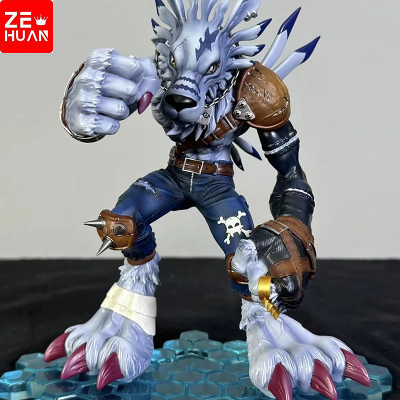 22cm Digimon Adventure Were Garurumon โลหะ Greymon Pvc อะนิเมะตัวเลขการกระทําตุ๊กตา Collecile ของเล่นตุ๊กตาตกแต่งของขวัญ