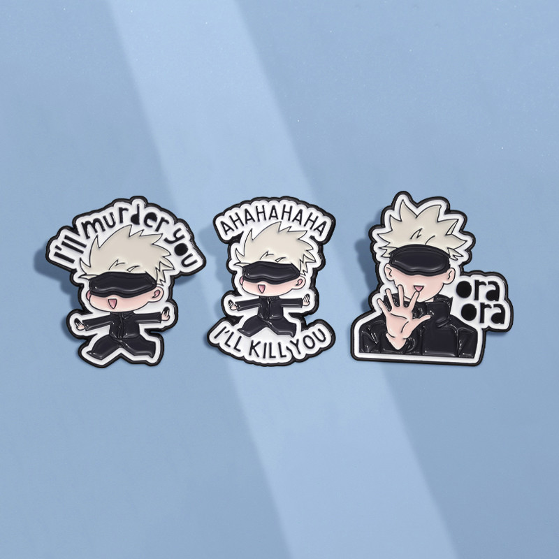 อะนิเมะ Jujutsu Kaisen Pins เข็มกลัดตลก Itadori Yuji Gojo Satoru เข็มกลัดป้ายโลหะ Pin เครื่องประดับของขวัญสําหรับเพื่อน