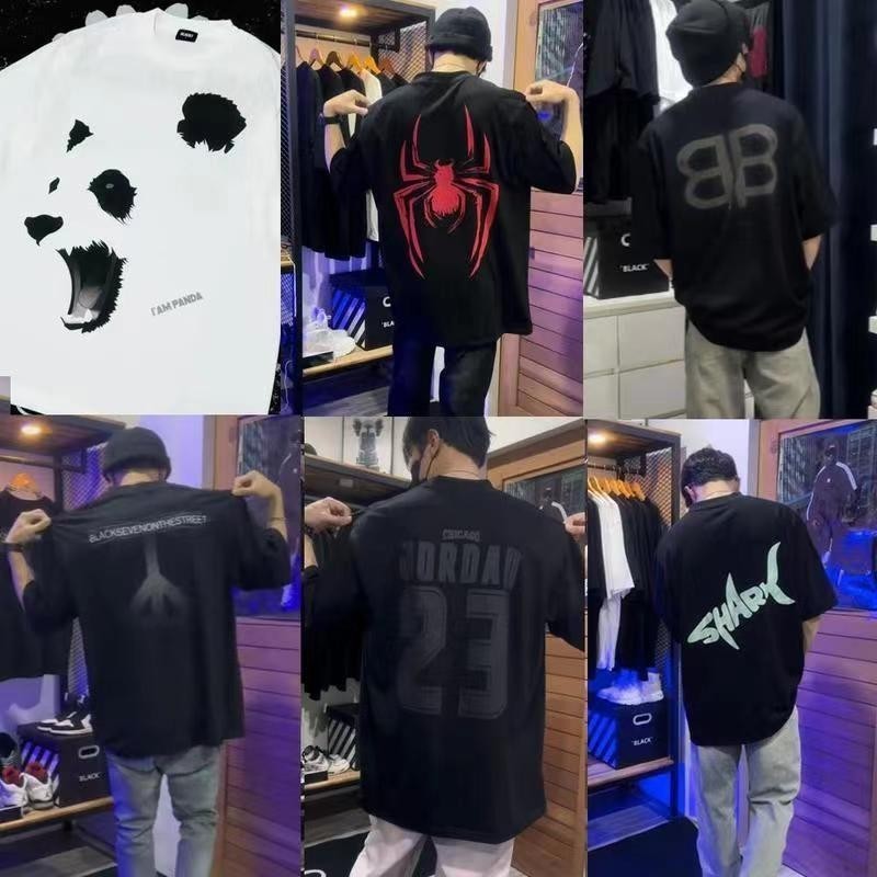 ลายเท่ๆ เสื้อโอเวอรไซร้ ผ้าหนานุ่ม ทรงคอหนาฟิต ลายเรียบหรู สกรีนลายจมเสื้อ Tshirt CodCrew NeckCotton availablestreetwear