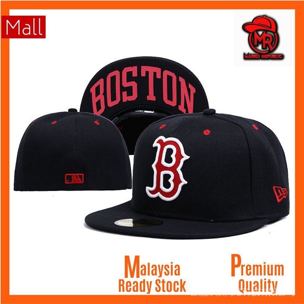 New Era 59Fifty MLB Boston Red Sox Snapback Hat เหมาะสำหรับทั้งผู้ชายและผู้หญิง ไซซ์พอดี cabeza