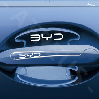 4/8 ชิ้น BYD โปร่งใส ติดมือจับประตูรถยนต์ สติกเกอร์ป้องกันชามประตู ป้องกันรอย กเกอร์ตกแต่งรถยนต์ for BYD Atto 3 Yuan plus Song Plus Dolphin Mini Seal U Han EV