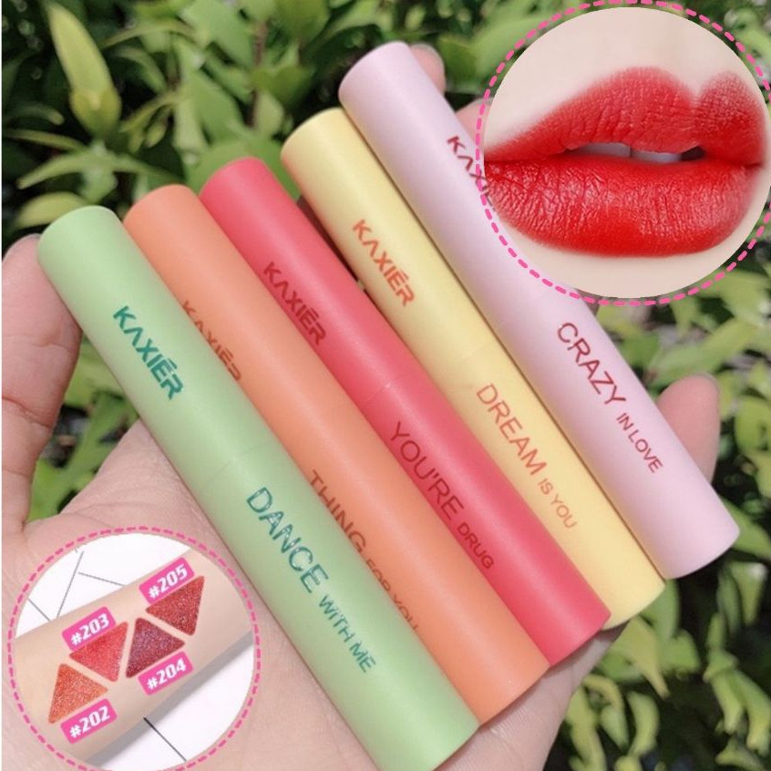 HIH shop ลิปสติก ลิปบาล์ม เนื้อแมตต์กํามะหยี่ เพิ่มความชุ่มชื้น กันน้ํา กันเหงื่อไม่ติดถ้วย ติดทนนาน C7091