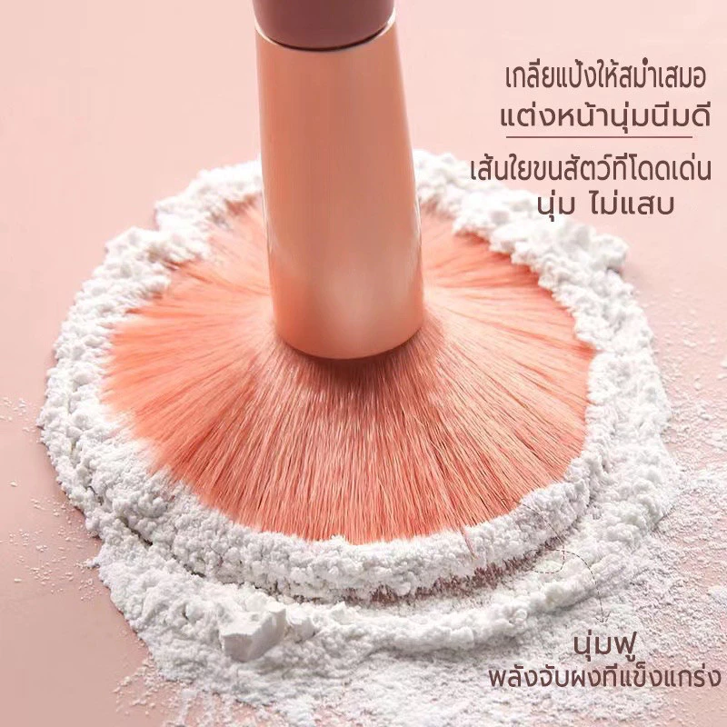 ชุดแปรงแต่งหน้ามืออาชีพ 8 ชิ้น อายแชโดว์-รองพื้น-บลัชออน thumbnail 7