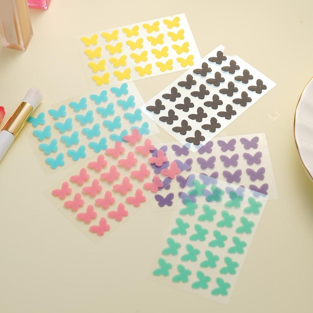 20 ชิ ้ นผีเสื ้ อสิวสติกเกอร ์ PE ที ่ มีสีสันสิวสติกเกอร ์ Facial Care Acne Care Patch