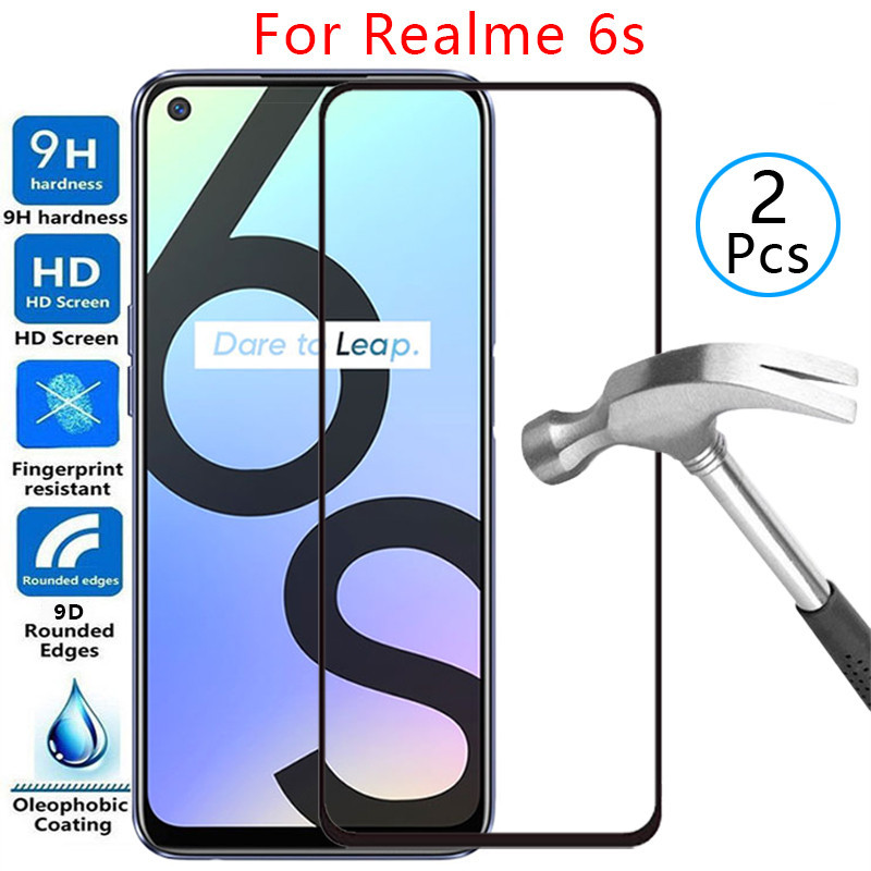 กระจกนิรภัยสําหรับ realme 6s บน realme6s 6 s6 6.5 โทรศัพท์ coque กระเป๋า realmi remme ralme realmy r