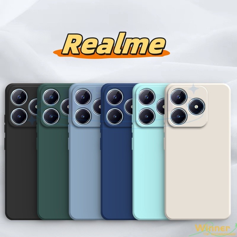 เคส realme C63 C61 C67 C65 4G C55 C53 C51 Macaronสีซิลิโคนเหลวโทรศัพท์มือถือDrop(1YT)
