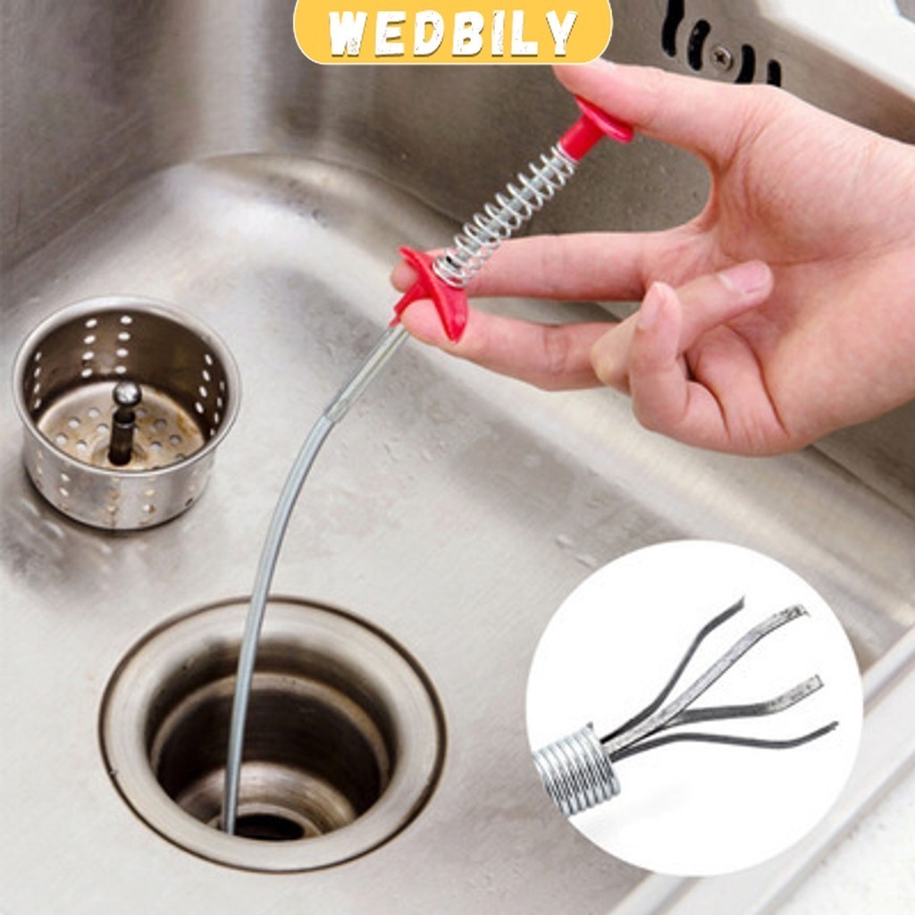 งูเหล็กทะลวงท่อตัน  แก้ท่อตัน สปริงทะลวงท่อตัน งูเหล็ก (ยาว60 เซน 60cm) Drain Pipe Jam Cleaner