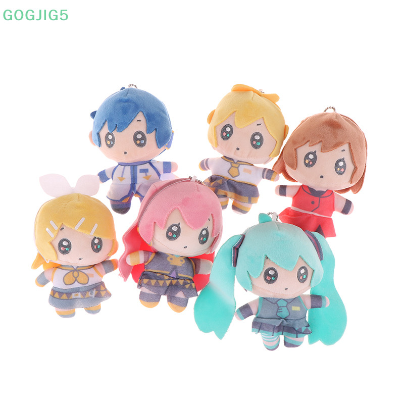 [GOGJIG5] อะนิเมะ Hatsune Miku KAITO MEIKO Luka Kagamine Rin Len รูป Kawaii รุ่น Q ของเล่นตุ๊กตาตุ๊กตาพวงกุญแจกระเป๋าจี้ของขวัญ UO
