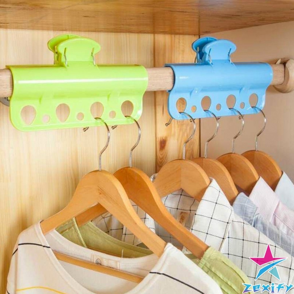 ZXF ตะขอแขวนเสื้อผ้า พลาสติก กันลื่น กันลม Clothes Hanger Clip - รูปที่ 2