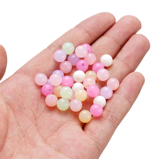 St. kunkka 4/6/8/10 มม.ลูกปัดอะคริลิค 50-200 ชิ้น Jelly สีรอบลูกปัดสําหรับ DIY สร้อยข้อมือสร้อยคอทํา