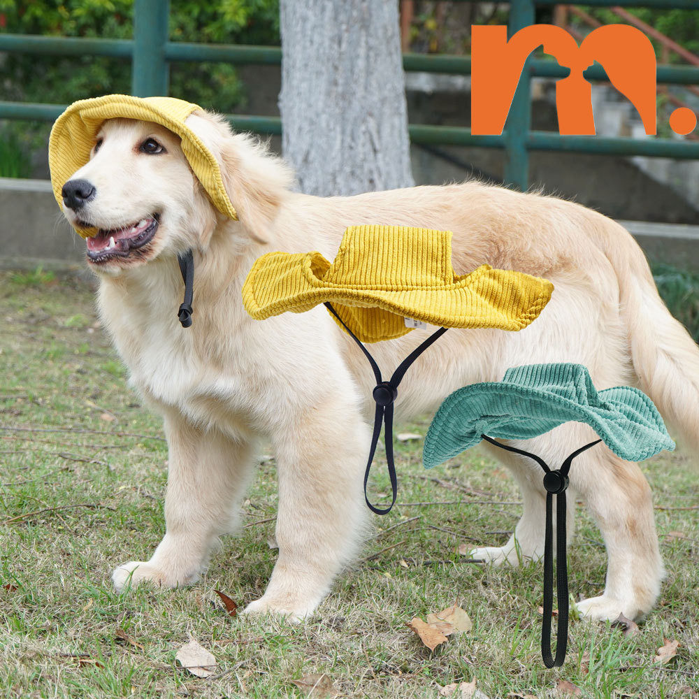 [Muhsinpet] หมวกกันแดดสำหรับสัตว์เลี้ยงหมวกชาวประมงหมวกโกลเด้นรีทรีฟเวอร์ซัน