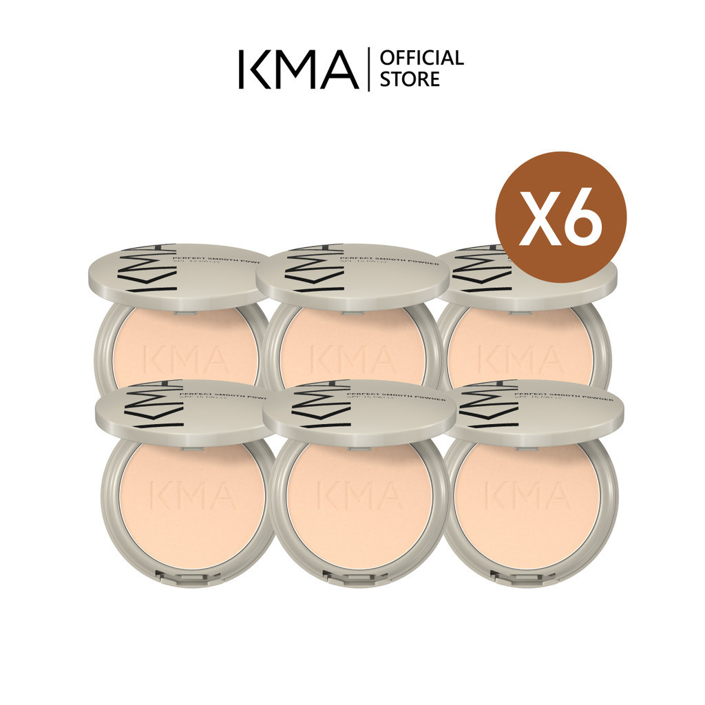 [แพค 6 ชิ้น] KMA แป้งผสมรองพื้น เนียนกริบ SPF 15PA+++ Perfect Smooth Powder (ยกแพคถูกกว่า)