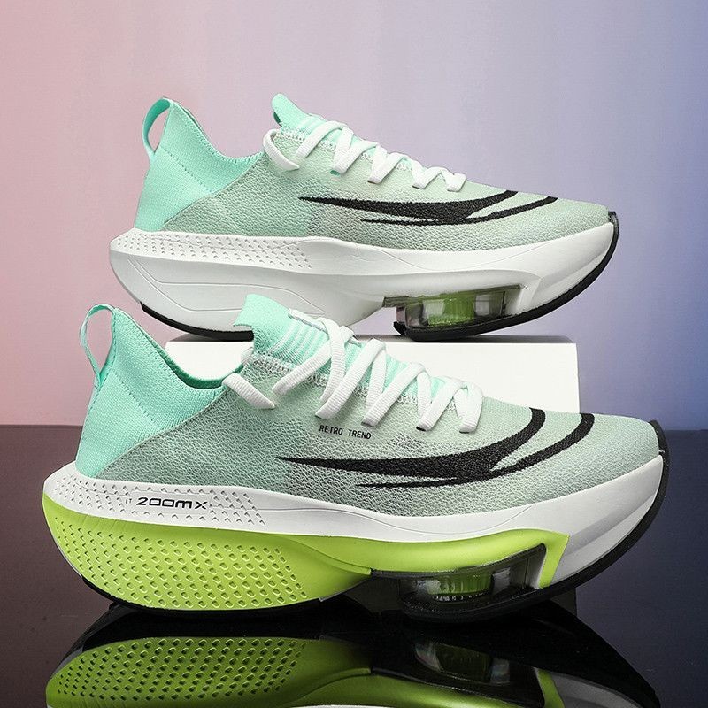 Racing รองเท้า Ultra-Light Cushioning Air Cushion รองเท้าผ้าใบผู้ชายผู้หญิงแห่งชาติอินเทรนด์ Marathon Body Exam รองเท้าวิ่งหนา Soled รองเท้าอินเทรนด์ VQNE