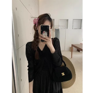 CHILI-KOKO 72052❤️เสื้อคลุมแขนยาวเข้มกัตดอกไม้ สีพาสเทล แมชต์กันได้ทุกชุด แฟชั่นใหม่แนวเกาหลี