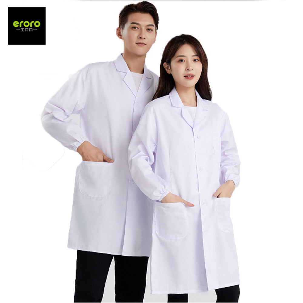 ERORO เสื้อกาวน์กันน้ำ เสื้อห้องปฏิบัติการ เสื้อกาวน์ห้องแล็บ (แขนสั้น-แขนยาว)