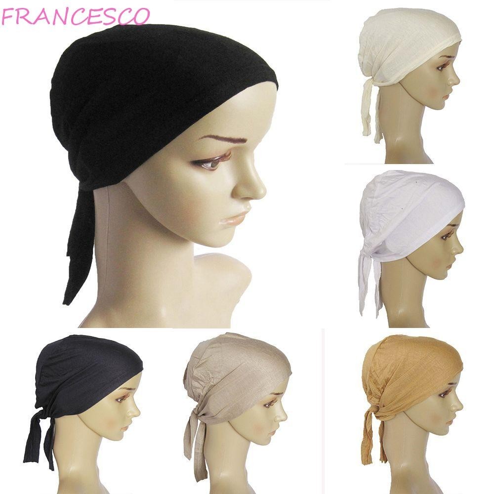 Francesco ฮิญาบอิสลามแฟชั่นคุณภาพสูงสุภาพสตรีหมวกหมวก Headwear อุปกรณ์เสริมผมผู้หญิง Hijabs