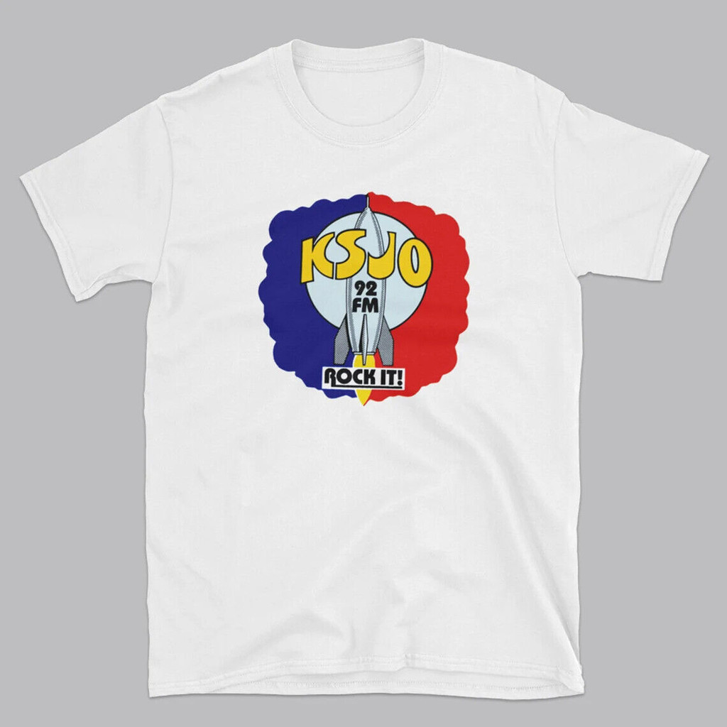 ใหม่ Ksjo 92 วิทยุ Fm Rock Station โลโก้บุรุษเสื้อยืด Cool Tee