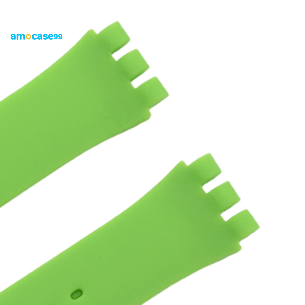SWATCH Amocase99 20 มม.นาฬิกาเข็มขัดเหงื่อBreathableซิลิโคนนุ่มสมาร์ทนาฬิกาข้อมือสําหรับSwatch