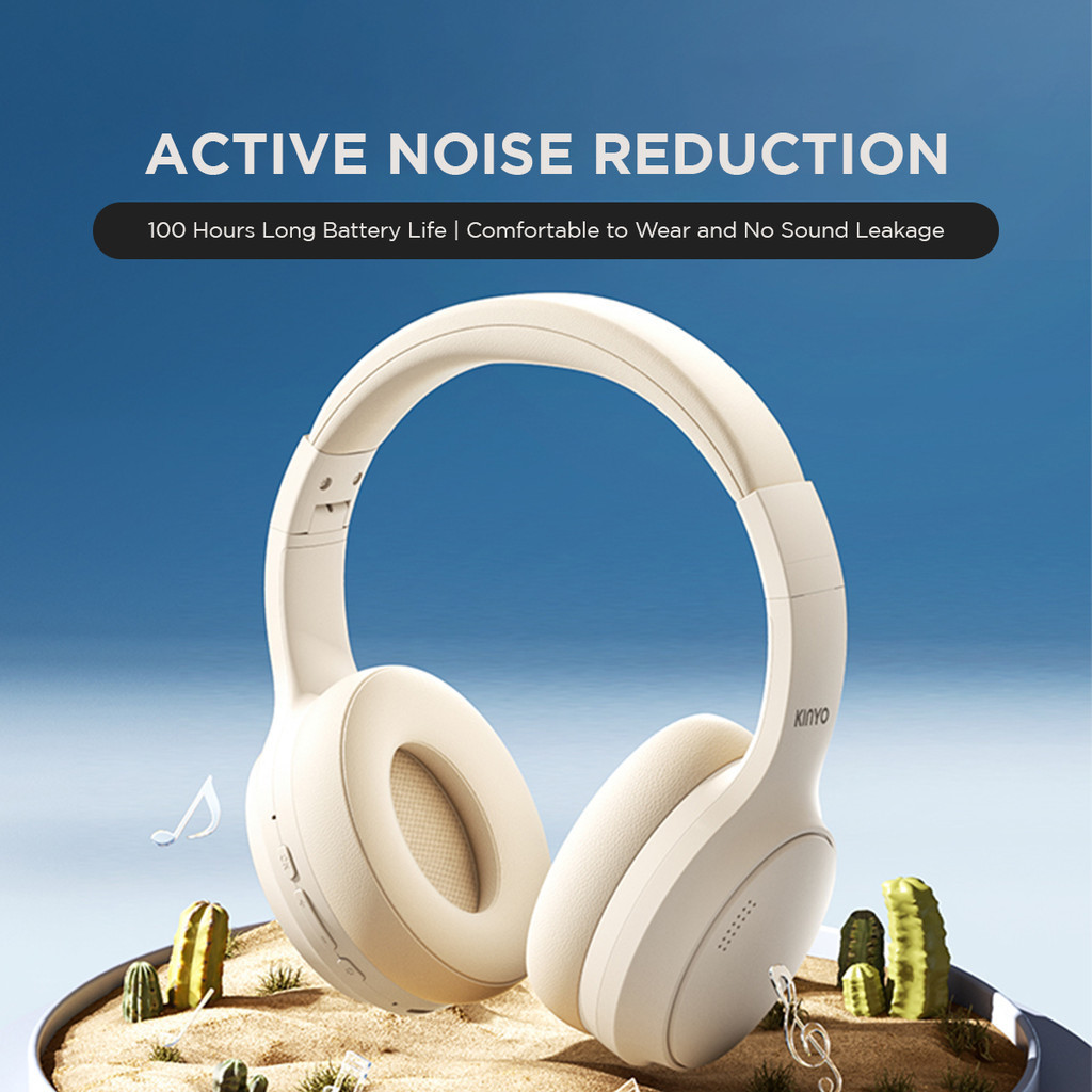 Kinyo B3 Pro หูฟังบลูทูธไร้สายแบบครอบหู 5.3 แบตอึดทนทาน พร้อมไมโครโฟน ตัดเสียงรบกวน