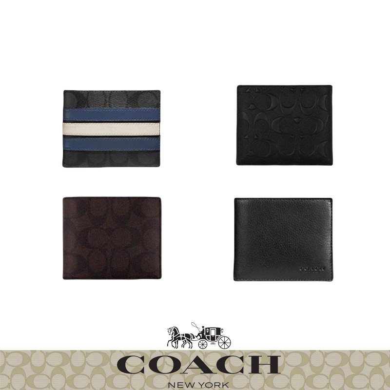 coach ส่วนลดจํากัดเวลา ฉ75006 แฟชั่นคลาสสิกเรียบง่ายผู้ชายเหรียญศูนย์กระเป๋าสตางค์เหรียญF74771 F74993 F74586