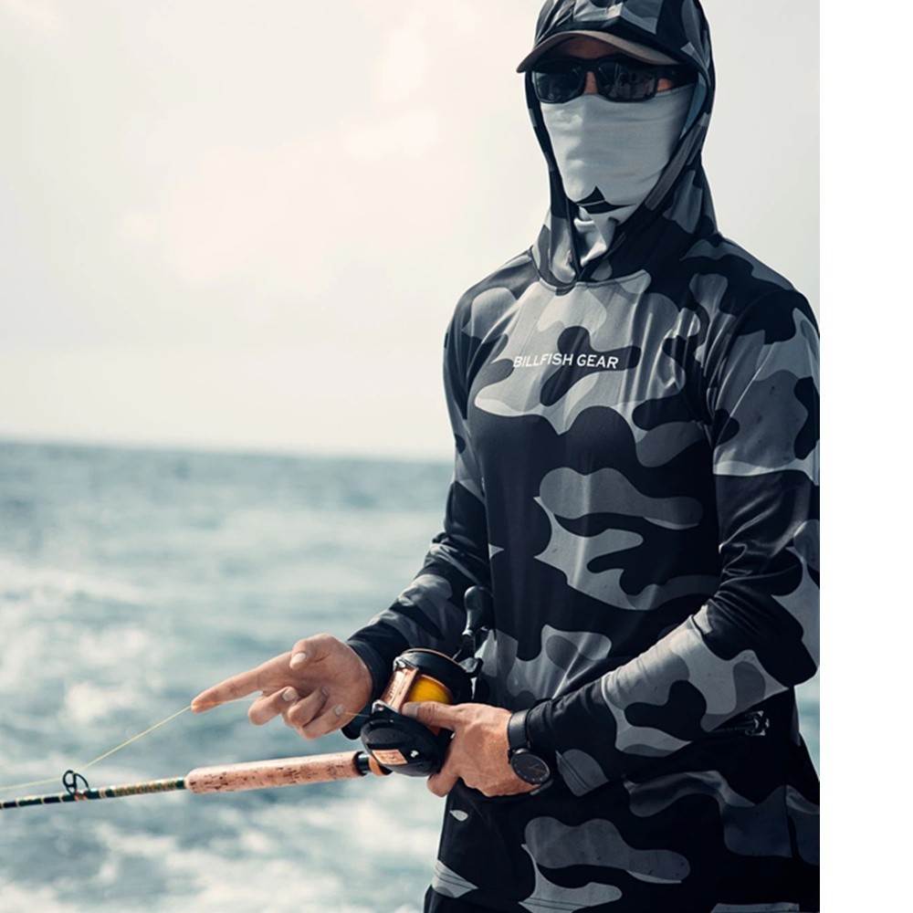 2024 สไตล์ BILLFISH เกียร์ผู้ชายตกปลาแขนยาวเสื้อ Blusas Para Pesca ตกปลาประสิทธิภาพเครื่องแต่งกาย Camisa De Pesca Uv มังงะ Longa