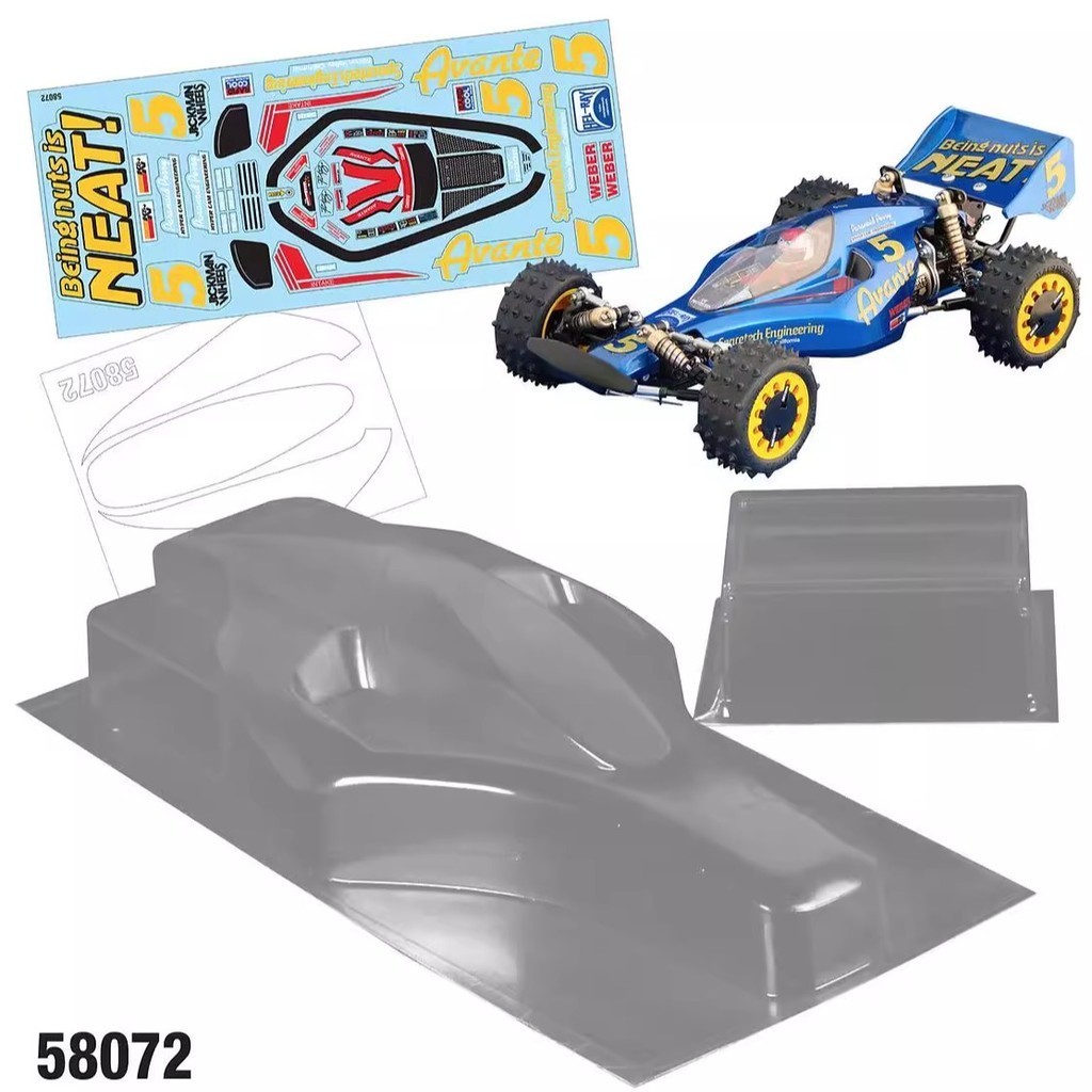 Tamiya Tamiya 1/10 ไฟฟ้ารถออฟโรดเปลือก Avanti เปลือกรถ PC โปร่งใส 1988 #58072