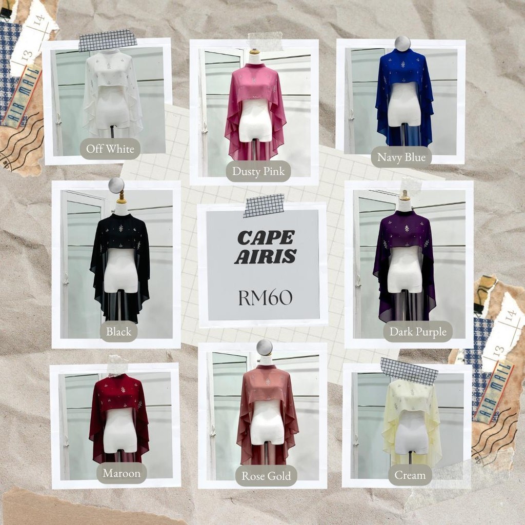 CAPE ADRIANI INSTANT HIJAB by ALLIN FASHIONS