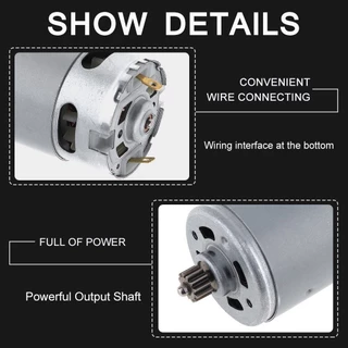 มอเตอร์ DC 12 ซี่ RS550 10.8-25V 21500-29000RPM มอเตอร์แปลง สําหรับสว่านไขควงไร้สาย