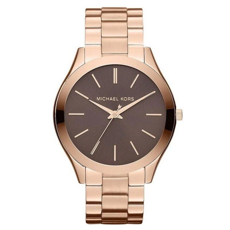 Michael Kors MK3181 39mm Women Slim Runway Quartz Stainless Steel Watch Rose Gold