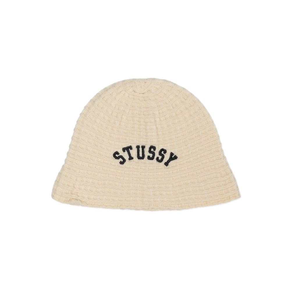 Stussy Bucket Hat Waffle Knit Bone Unused