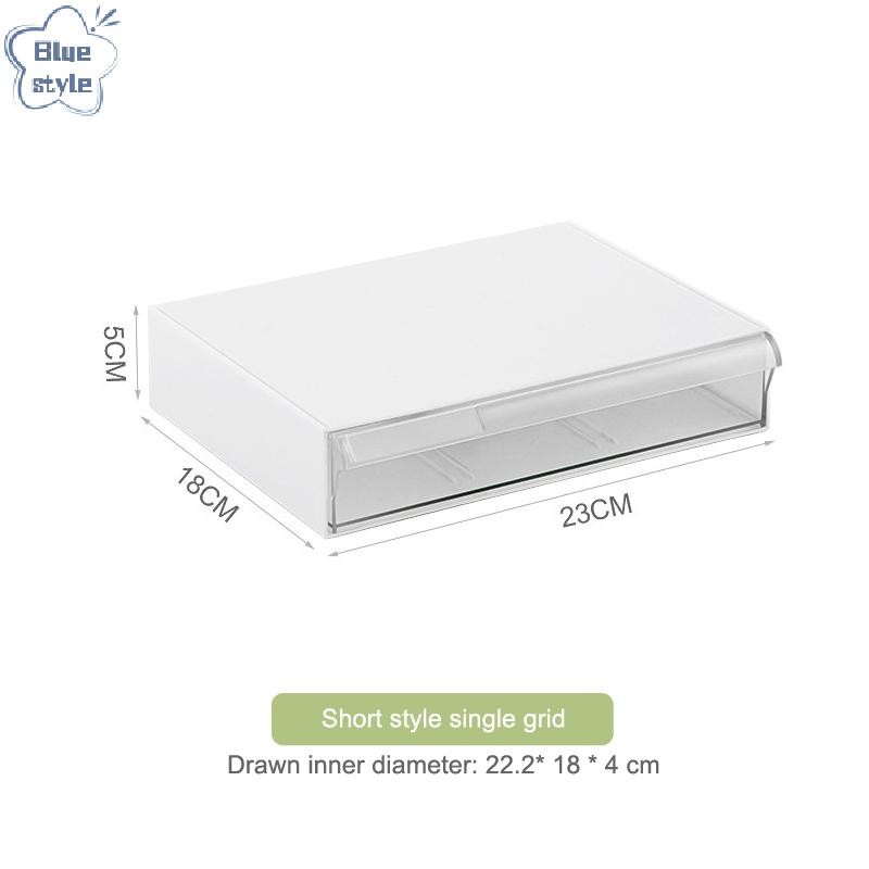 Bluestyle ขาตั้งจอคอมพิวเตอร์โปร่งใส Riser Bracket พร้อมลิ้นชักเก็บ PC Screen Holder แล็ปท็อป Desktop Organizer สําหรับ Charger เมาส์ใหม่ - รูปที่ 4