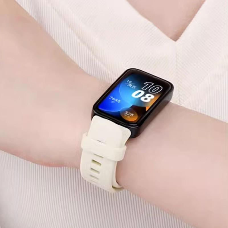 สายรัด for Huawei Band 10 / Huawei Band 9 8 ซิลิโคนกีฬาเปลี่ยนสายรัดยาง for Smartwatch Huawei Band 10 9 8 NFC - รูปที่ 4