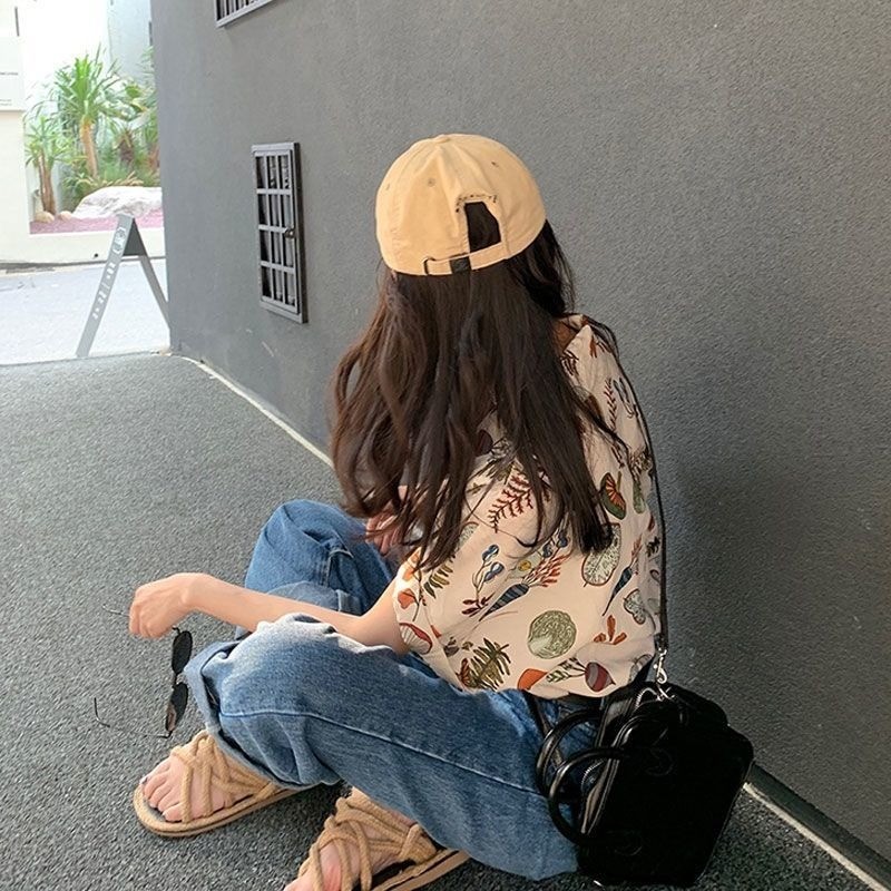 Couture เสื้อเชิ้ตแขนสั้น ผ้าชีฟอง ลายดอกไม้ thumbnail 9