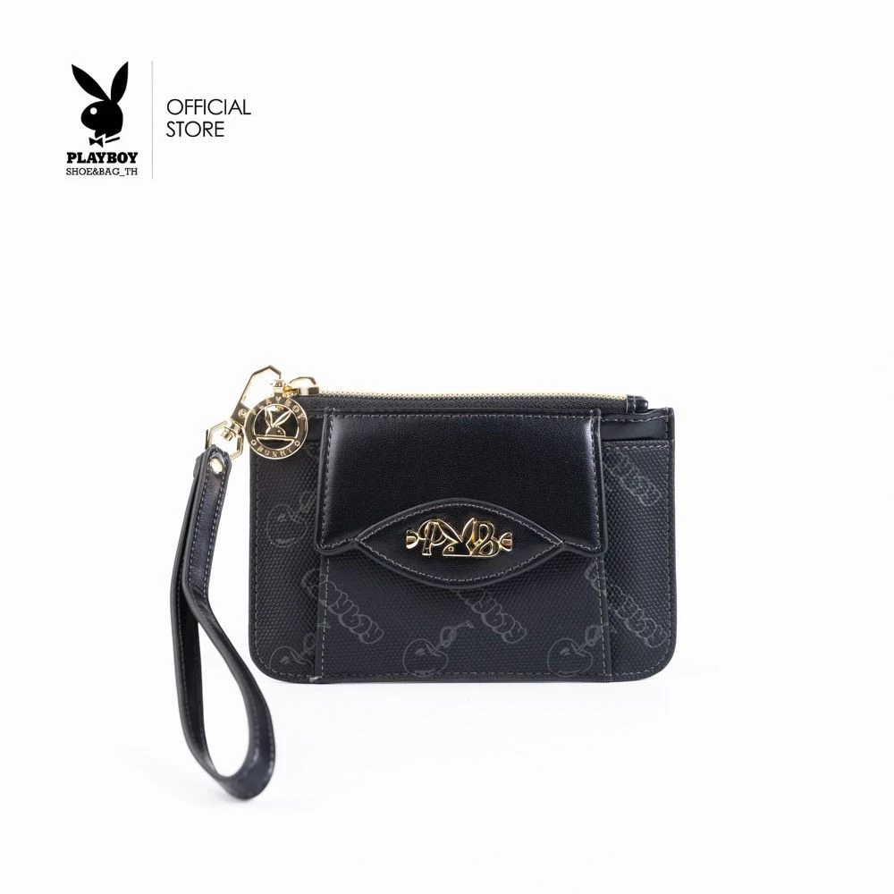 PLAYBOY รุ่น Owlish coin purse กระเป๋าสตางค์ใส่เหรียญใบสั้น รหัส ST-CB251PB110 ดีไซน์หน้าจดหมายฝาพับ