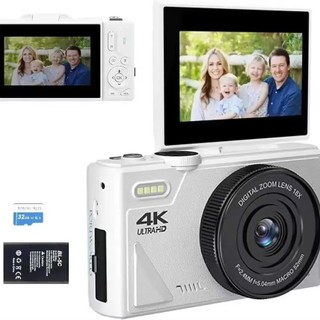 CLEC VETEK 8 Camera 64MP Digital Camera 4K Vlogging Camera 3.0Flip Screen 18X Digital Zoom Portable Camera