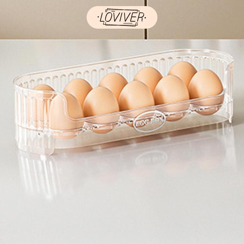 LOVIVER ที่วางไข่สําหรับชั้นเก็บไข่ตู้เย็นประหยัดพื้นที่ภาชนะใส่ไข่แบบใช้ซ้ําได้สําหรับ