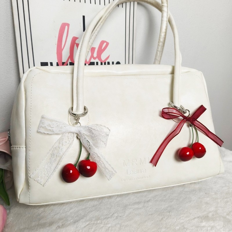 bag_1(BAG2308) พวงกุญแจ-เชอร์รี่โบว์ ที่ห้อยกระเป๋า+ห้อยมือถือ