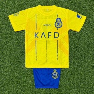 อัล นาสเซอร์ สโมสร โรนัลโด้ ชุดฟุตบอลเด็กชุดเสื้อฟุตบอลคุณภา…