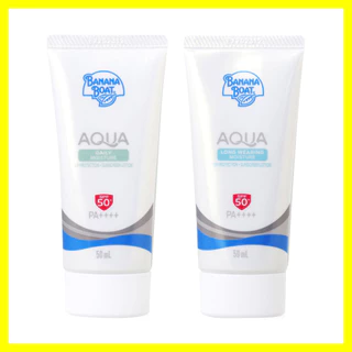 Banana Boat Set Moisture UV Protection Sunscreen Lotion Aqua Long Wearing + Aqua Daily 2 Items [50ml x 2pcs].