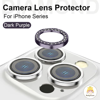 แฟชั่นเพชรเพชรต่อต้านรอยขีดข่วนเลนส์ฟิล์มอารมณ์ iPhone 13 11 16 12 15 14 Pro Max 14 15 Plus 16 Plus 13 MINI 12 MINI