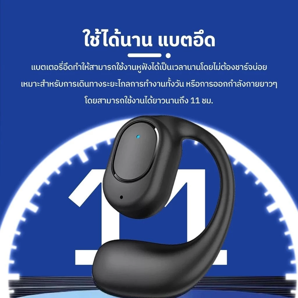 TWS Y2 หูฟังบลูทูธหูเดียว แขวนหู Open-Ear เกมมิ่ง thumbnail 7